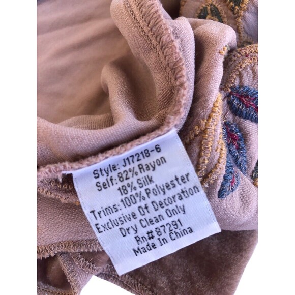 Johnny Was Simone Velvet Swing Tank Silk Embroidered SIZE X Small - Picture 9 of 9